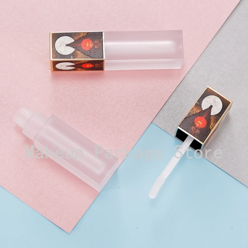

10/30/50pcs Empty Matte Transparent Emboss Lip Gloss Bottle Makeup DIY Lip Glaze Tube Cosmetics Refillable Container Shell