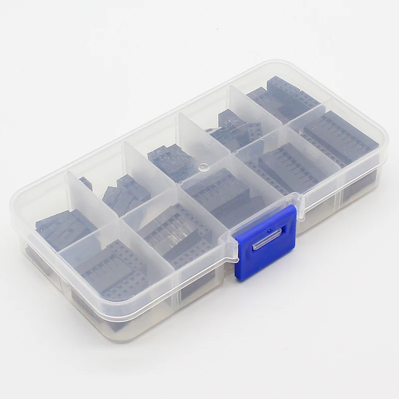 Двухрядный комплект Dupont 1P/2*2/2*3/2*4/ 2*5/2*6/2*7/2*8/ 2*9/ 2*10pin корпус пластиковый клемма