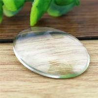 2pcslot 30x40mm oval flat back clear glass cabochon high quality lose money promotionz3 07