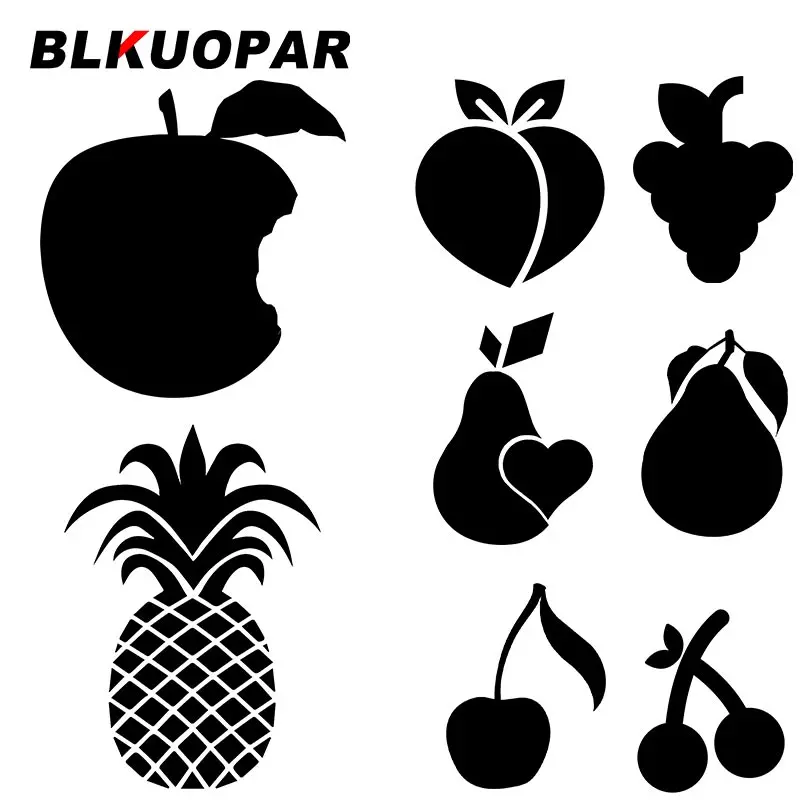 

BLKUOPAR for Apple Car Stickers Simple Funny Decals Car Assessoires Campervan Refrigerator Waterproof Sunscreen Funny Decor