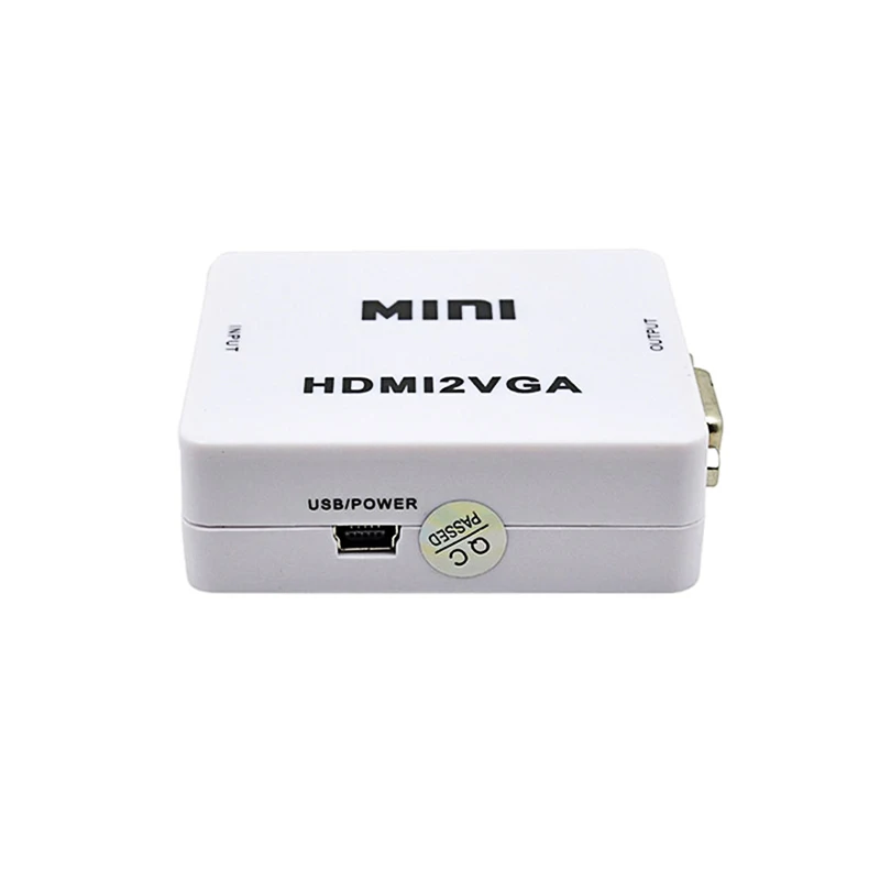 Mini HDMI-compatible to VGA Adapter HD2VGA AV2HD With Audio Converter Digital Analog AV/CVBS L/R 1080p For PC Laptop HDTV | Электроника
