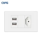 Розетка сетевая CXFG с 2 usb-портами, 15 А, 5 В, 110 мА