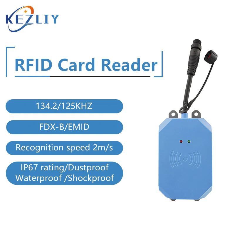 Industrial RFID Card Reader 134.2KHZ 125KHZ Short-range AGV Reader Sensor Positioning Management Modbus Station Reader