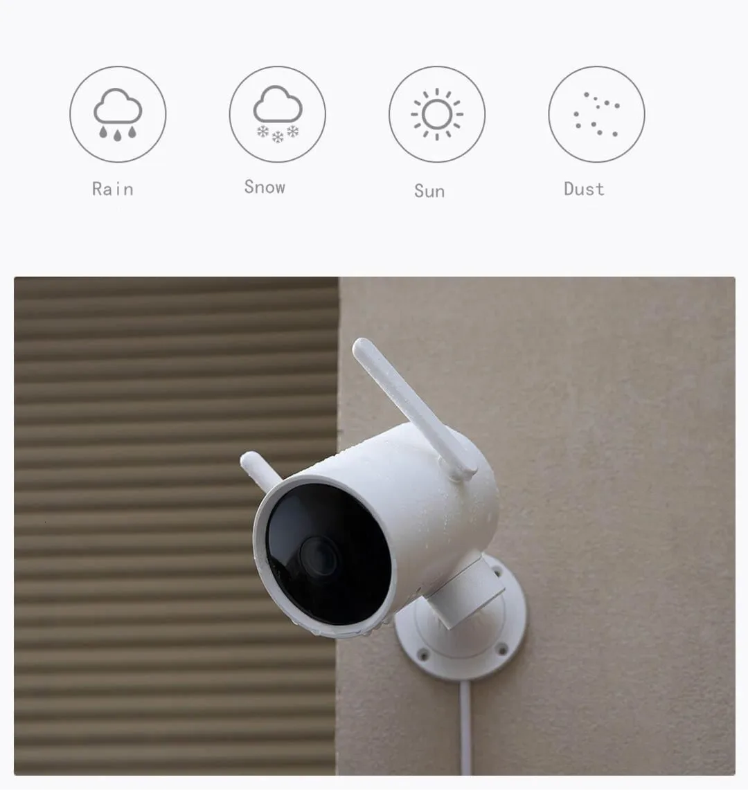 2019Xiaomi уличная камера IP66 Водонепроницаемая wifi умная Камера 270 hoek 1080P двойная антенна signaal IP Cam nachtzicht Met mijia APP