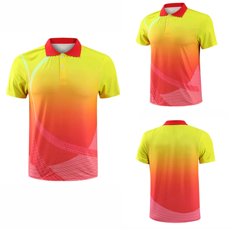 Quick dry Tennis tshirts,badminton sportswear shirt men/women,kid table tennis V-neckshirt,game clothes volleyball shirt 5122