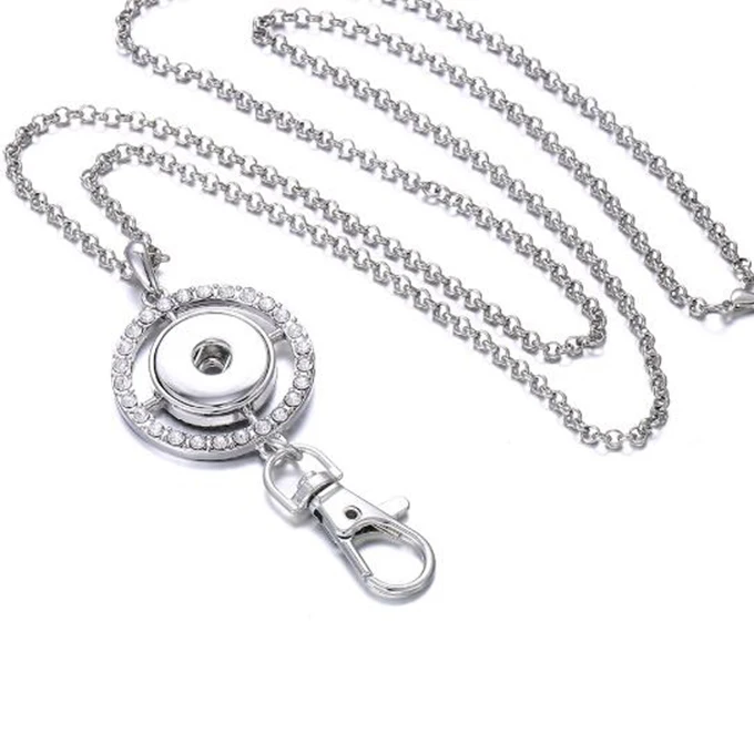 Оснастки ювелирные изделия кулон с кнопкой &amp ожерелье для женщин кристалл