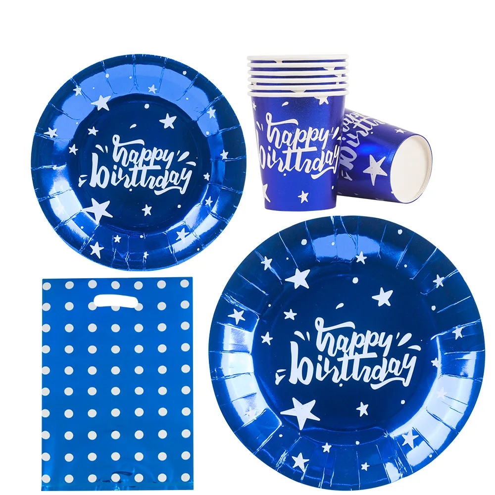 Фото Лазерная синяя деталь для вечерние одноразовая посуда Женская Подарочная сумка