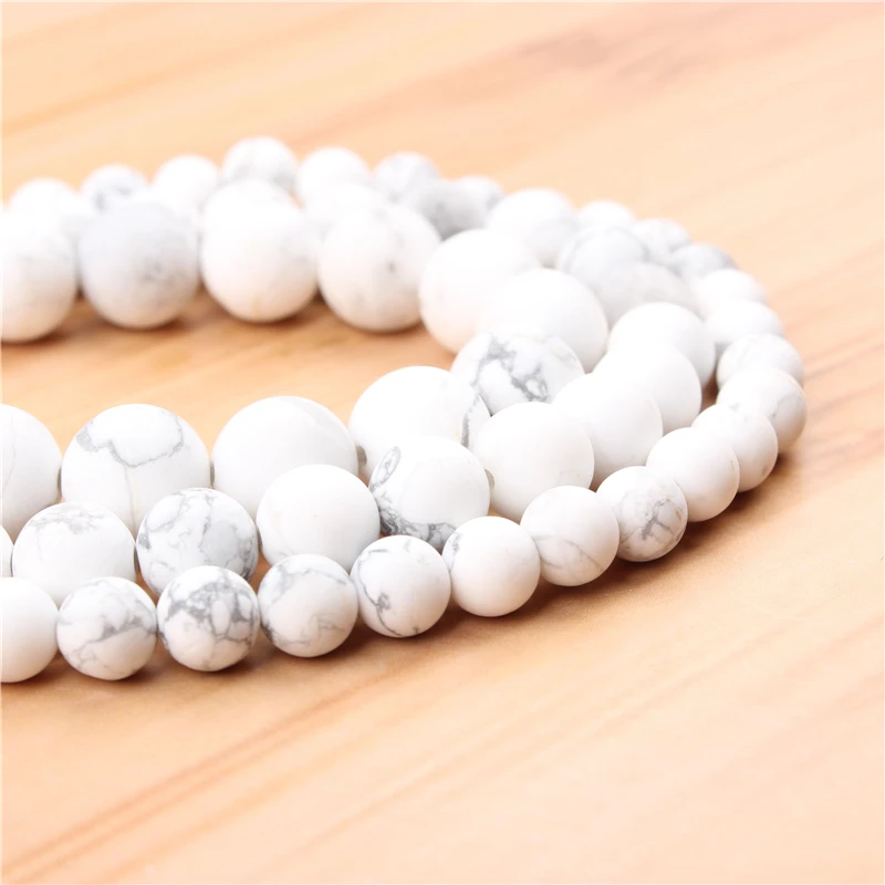 _ Белая сосна 4/6/8/10/12 мм бусины круглые разделитель ювелирные изделия свободные
