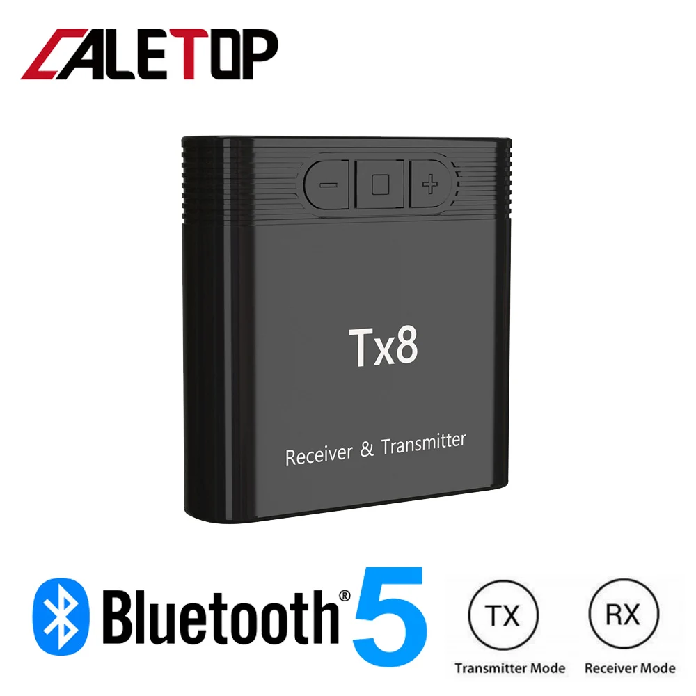 2 в 1 V5.0 Bluetooth передатчик приемник адаптер 3,5 мм AUX Беспроводной адаптеры для заднего обзора с ТВ с отслеживанием объема работы Управление кнопка