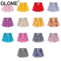olome new kids board shorts loose girls short pants floral children beach pants patterned toddler sweatshorts girls swim shorts