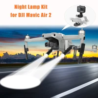 led flash night flight searchlight flashlights landing gear legs extension bracket kit set for dji mavic air 2 drone accessories