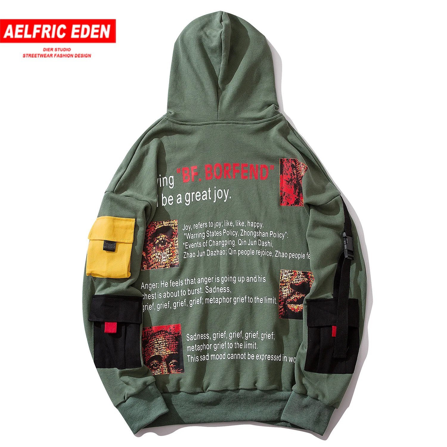 Aelfric eden с буквенным принтом мужские толстовки 2019 Harajuku повседневные штаны