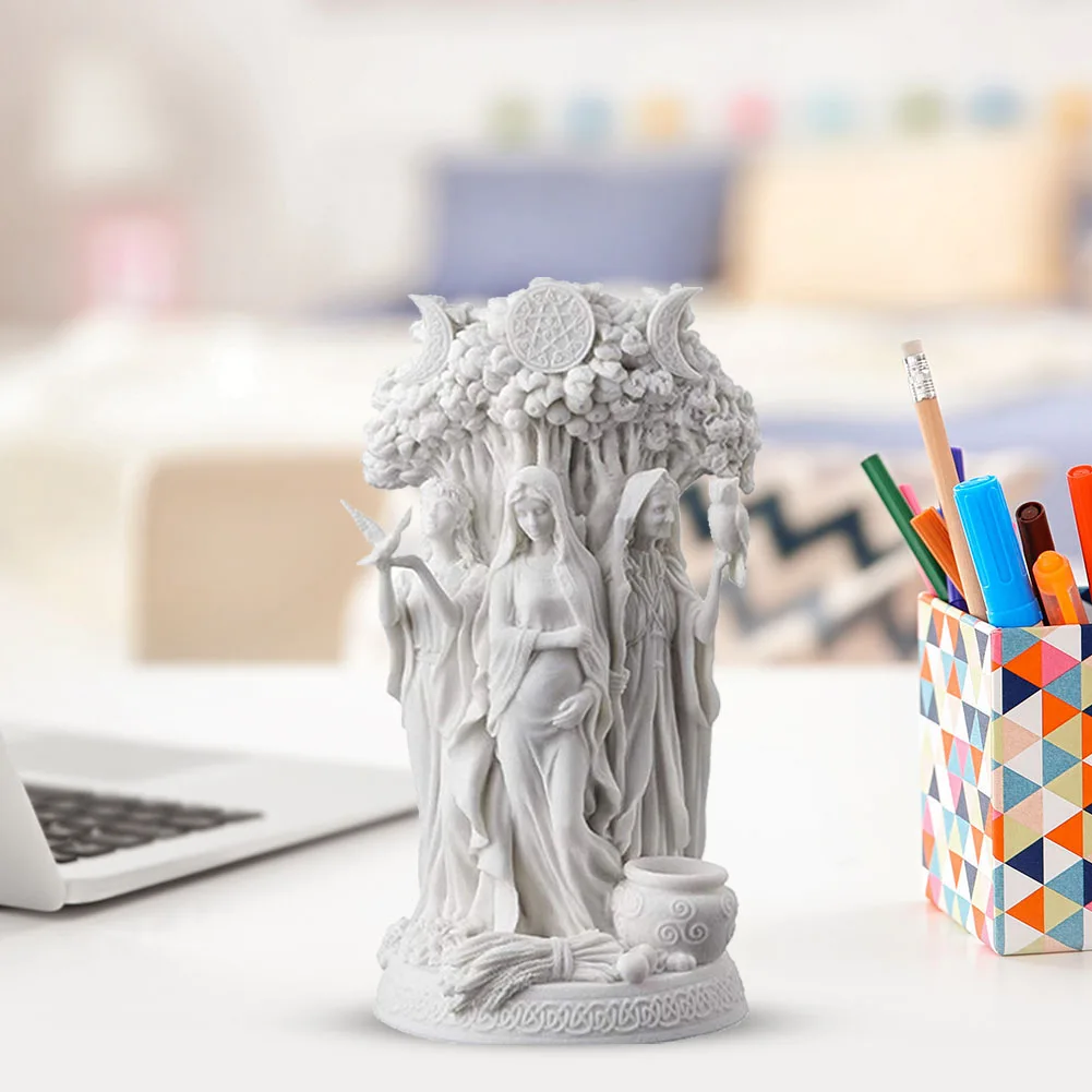 Ремесла шкаф Украшения дома и офиса тройной богиня статуя богини смолы греческий