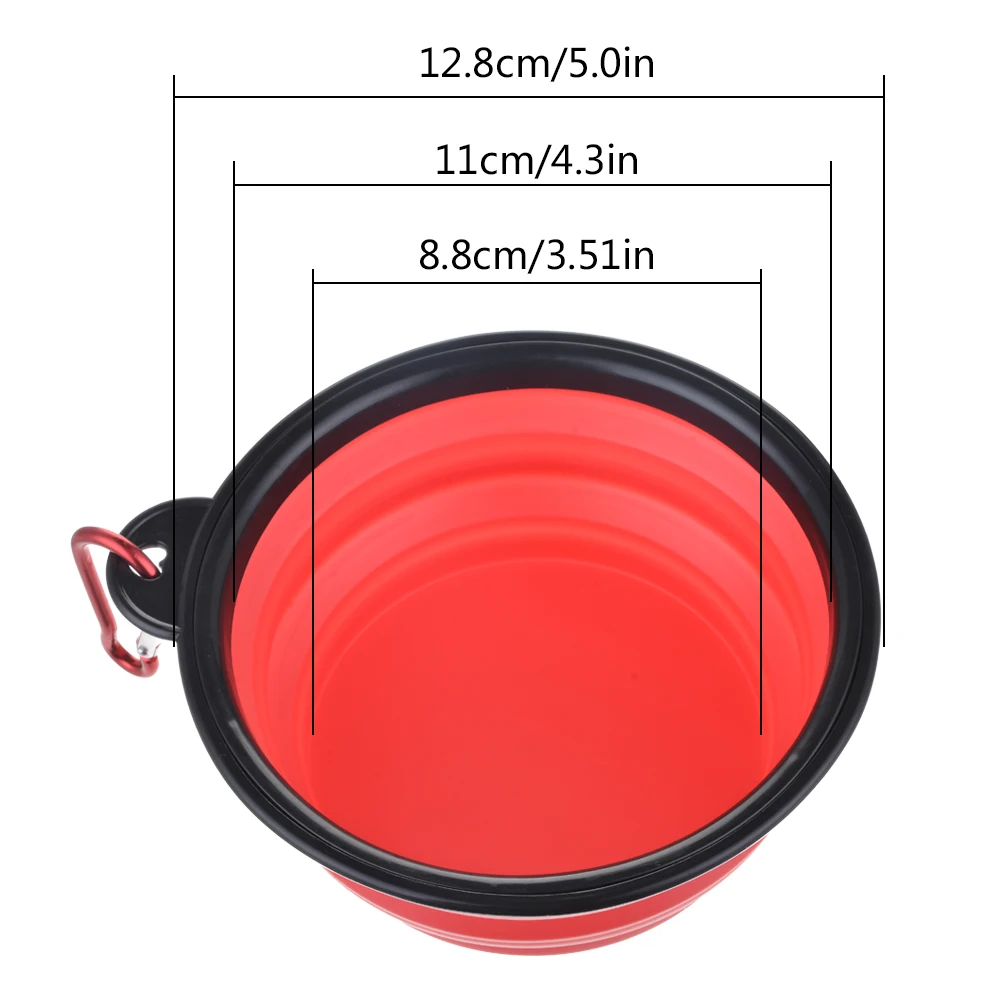 

Foldable Pet Dog Bowl Portable Outdoor Travel Feeding Bowls Eco Firendly Silicone Food Water Feeder Puppy Doggy Food Container