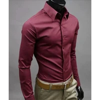 2021 mens slim fit long sleeve shirt male leisure shirt social business dress shirt brand 17 color clothing comfortable shirts