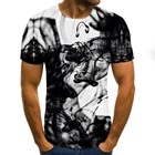 Футболка мужская с круглым вырезом, стильная рубашка с 3d креативным облачным графическим принтом, модный Повседневный Топ, уличная одежда