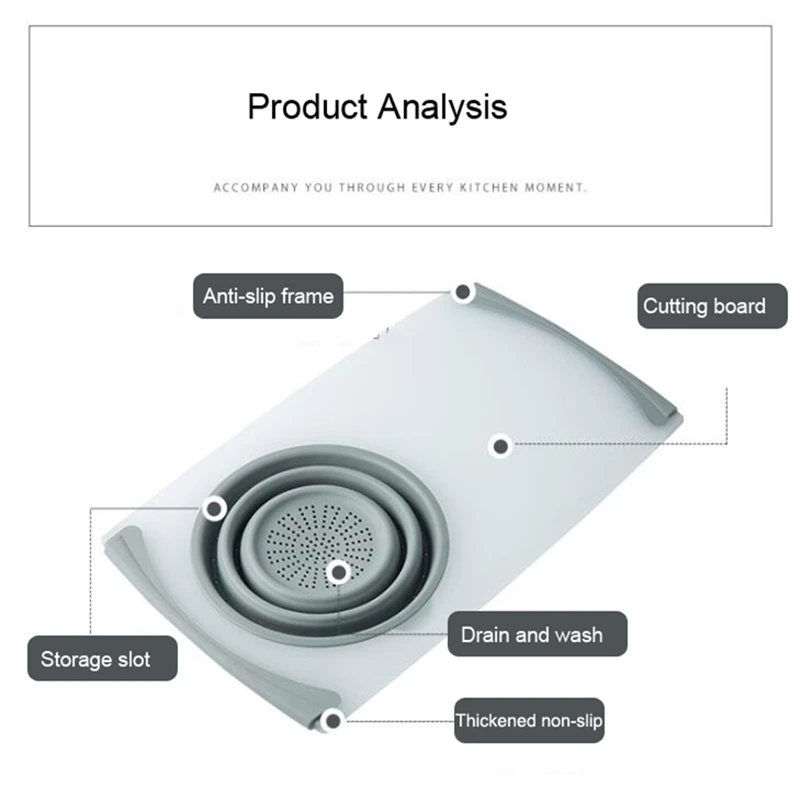 

Kitchen Cutting Board Household Retractable Multi-Function Sink Drain Basket Cutting Board Kitchen Accessories
