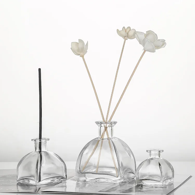 5pcs 150ml Yurt Aroma Glass Bottle Rattan Fragrance Diffuser Perfume Bottle Scent Volatilization Glass Container Home Decor