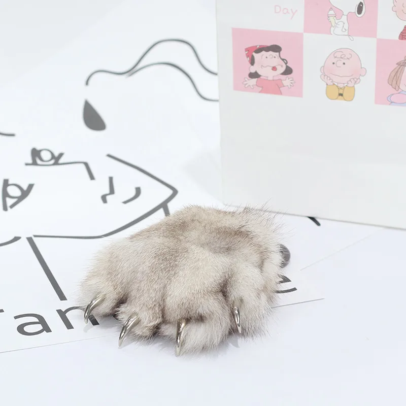 Новинка брелок из натурального меха лапа Подвеска лисьего для женщин Подарочный