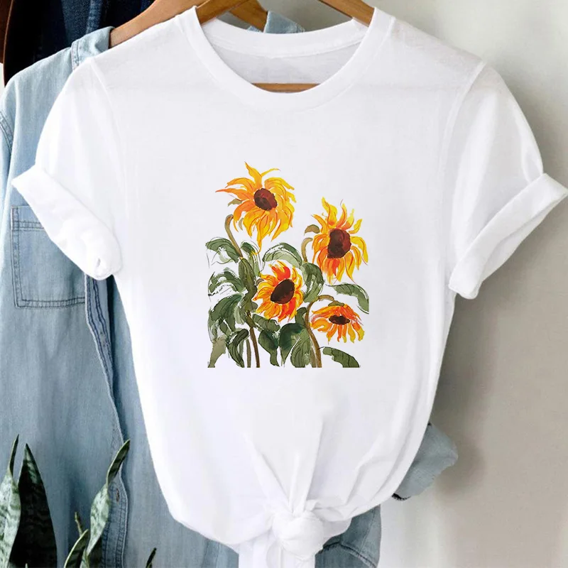 

Women Fashion Cute Printed Casual Cartoon Tshirt Tee Short Sleeve Summer Tops Clothing Simple Ladies T-Shirt T Shirt
