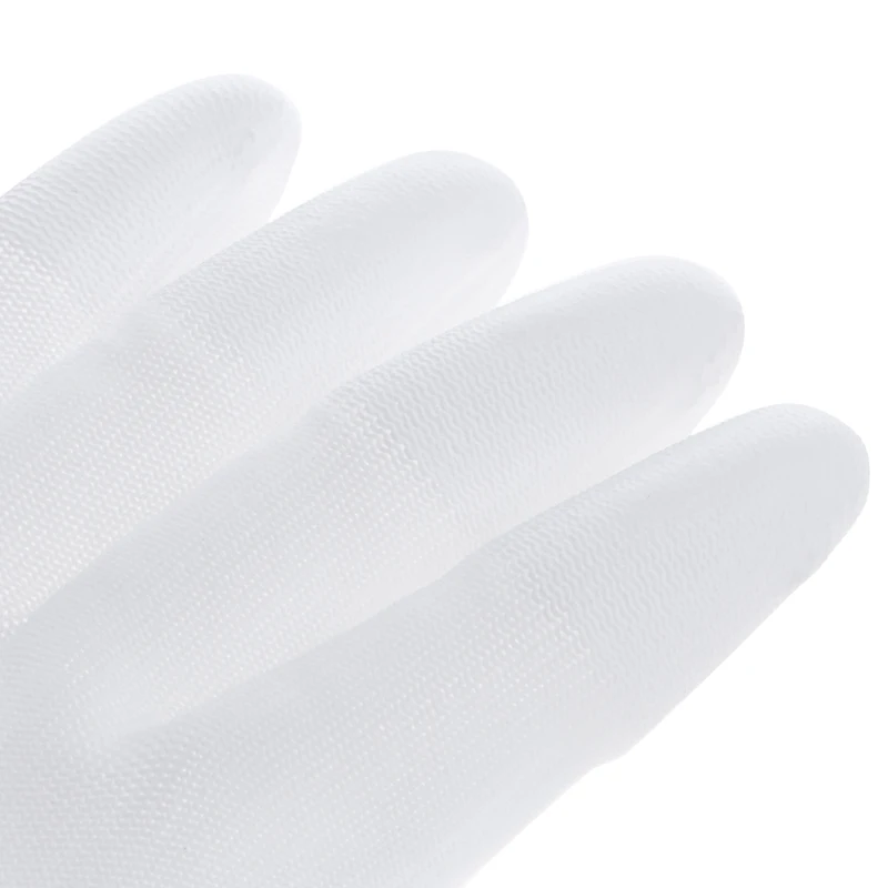 

1 Pair Anti Static Antiskid Glove PU Coated Finger Part Clean Gloves Knitted Anti Static Glove for PC Computer Phone Repair S-L