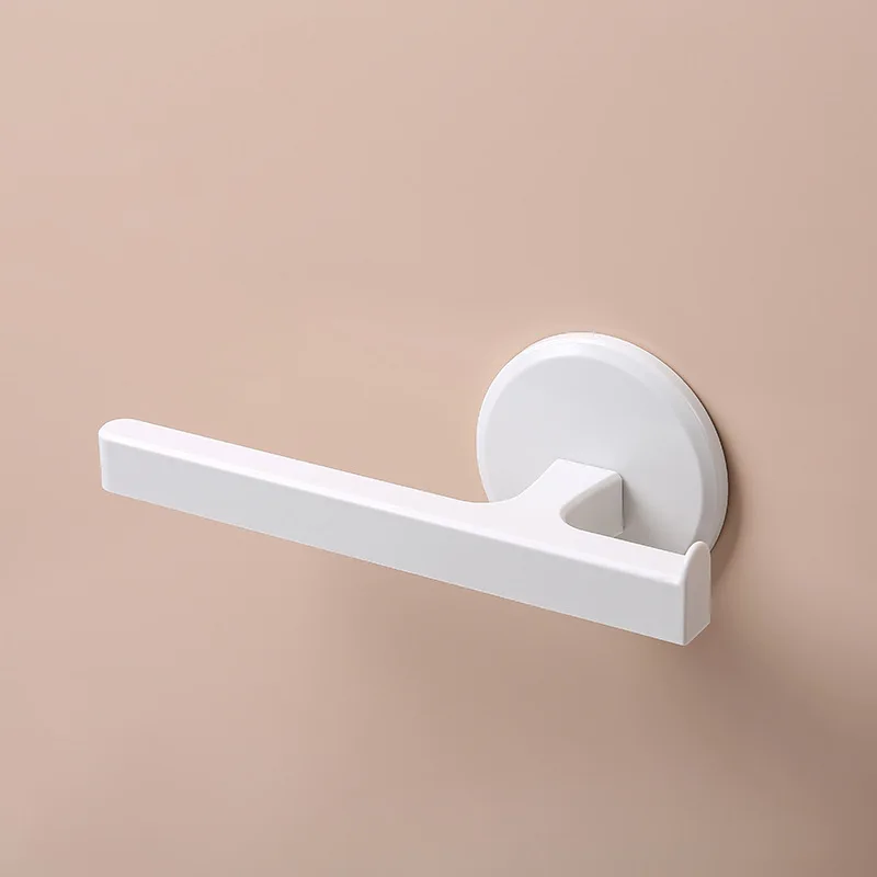 

Seamless Stickers T-Type Household Wall-Mounted Towel Rack Toilet Hole-Free Towel Bar Toilet Bath Towel Hanging Towel Bar