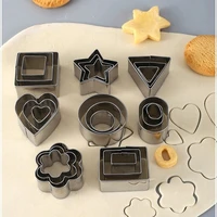 24 pcs cookie cutters moulds aluminum alloy cute animal shape biscuit mold diy fondant pastry decorating baking kitchen tools