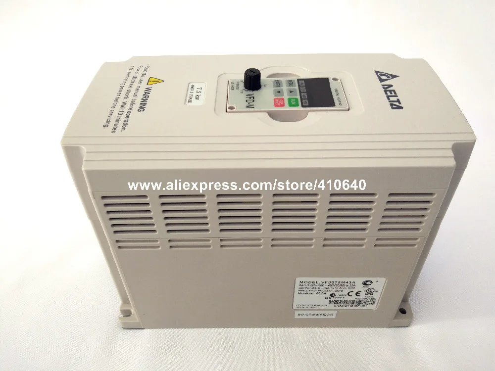 Дельта Инвертор 7.5KW VFD075M43A 3 фазы 380 В до 460 В Номинальная 18 A Новинка 7500 Вт VFD серия инвертор Переменная скорость привод двигателя переменного тока