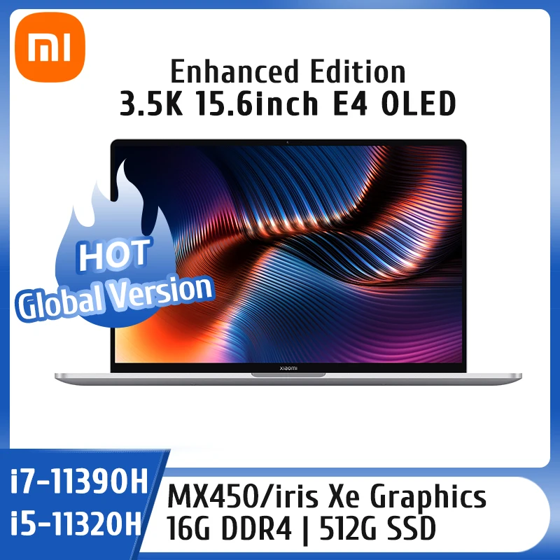 

Xiaomi Laptop Pro 15 Enhanced Edition Intel Core i7-11390H/i5-11320H 16GB DDR4+512GB SSD 3.5K OLED Screen Notebook Computer PC