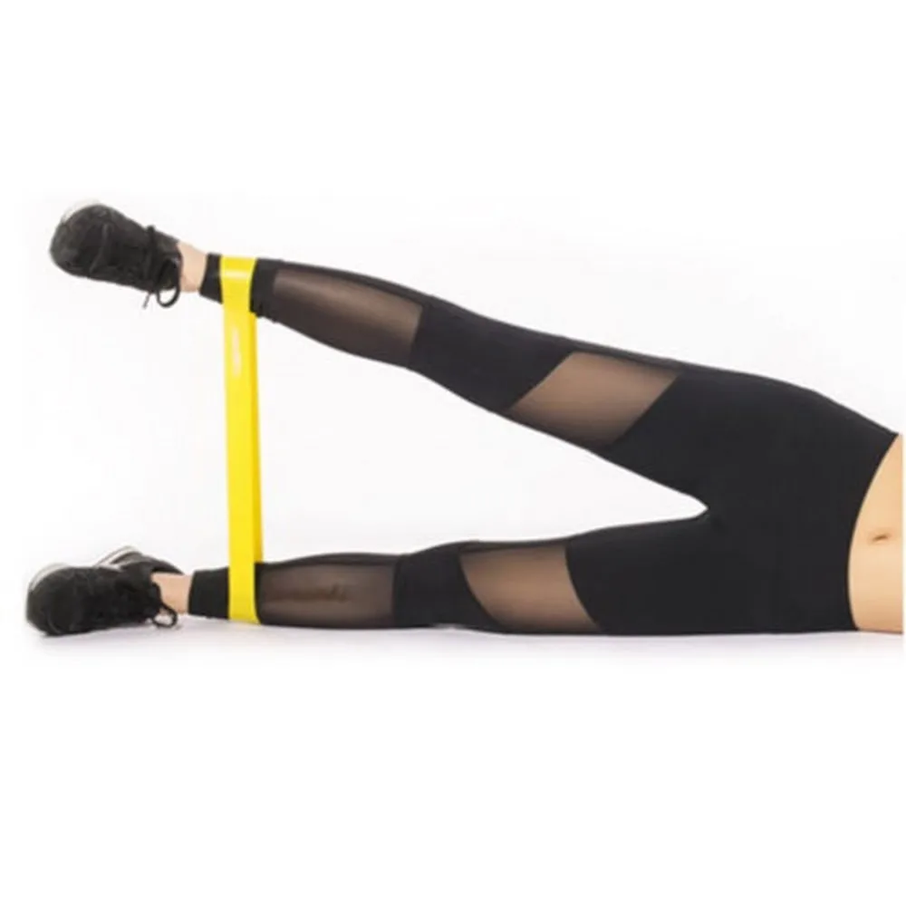 Эластичная лента петля для йоги пилатеса дома фитнеса упражнений тренировок