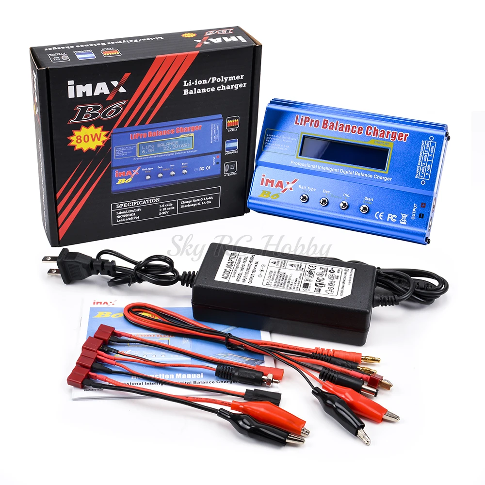 IMAX B6 80 Вт цифровой RC Lipo NiMh зарядное устройство/Dis устройство + AC 12 В 5A / 15 в 6A адаптер