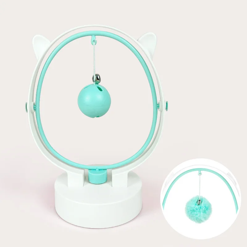 

Cute Cat Ears Model Permanent Shake Teasing Ball Battery Model Comes with Two Kinds of Replacement Ball Pet Cat Self-Play Toys