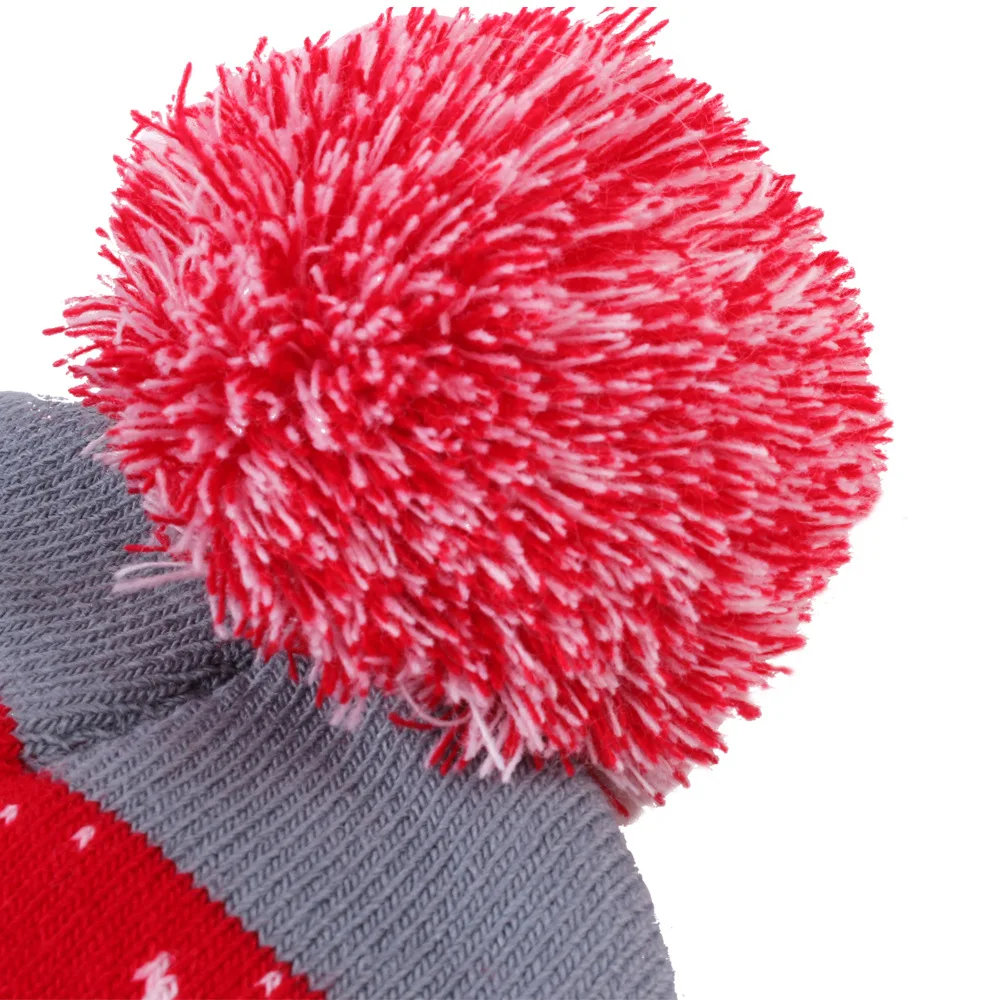 Шапка вязаная для мальчиков и девочек мультяшный Санта-Клаус Рождественский