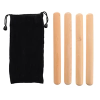 2 pairs rhythm stick with carry bag classical wood claves percussion instrument