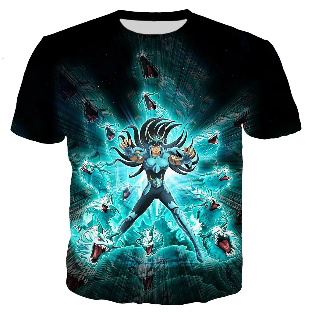

2021 New 3D Saint Seiya print T-shirt for boys, girls and children's cartoon fashion casual Harajuku style T-shirt fashion top