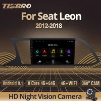 tiebro 2din android10 0 car radio for seat leon 2013 2018 multimedia player navigation carplay dsp 2 din 360%c2%b0 rear cam no dvd