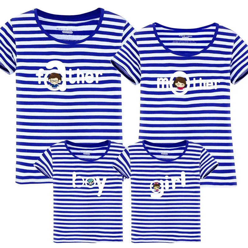 1 шт. Повседневная футболка Одинаковая одежда для всей семьи мамы дочки папы