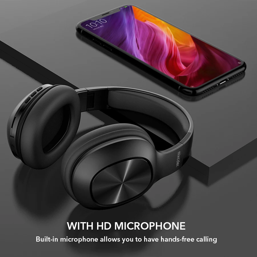 Mixcder HD901 беспроводные bluetooth наушники проводная гарнитура с микрофоном для карт