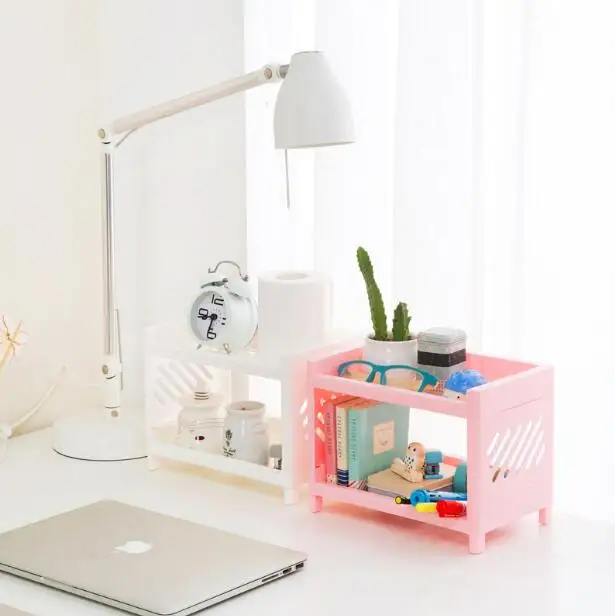 Пластиковый органайзер для канцелярских товаров полка ванной комнаты