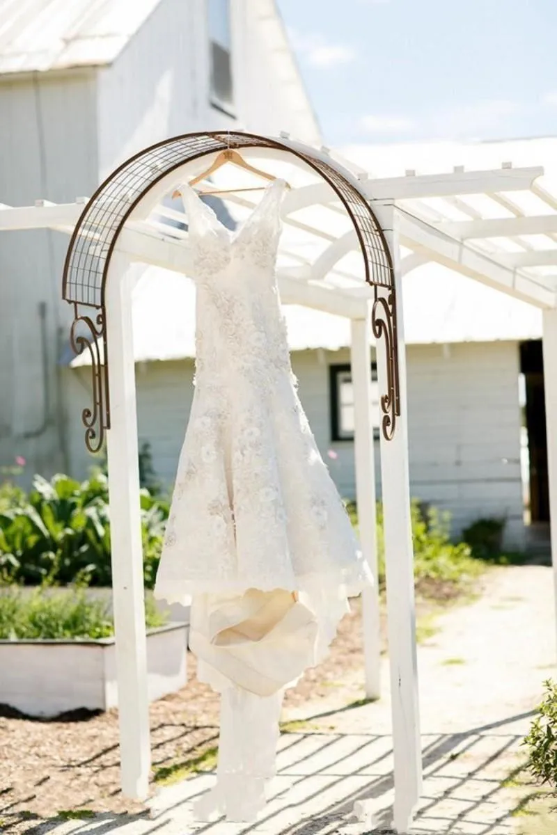 2018 элегантные большие Размеры свадьба в стиле кантри платья Свадебные с глубоким