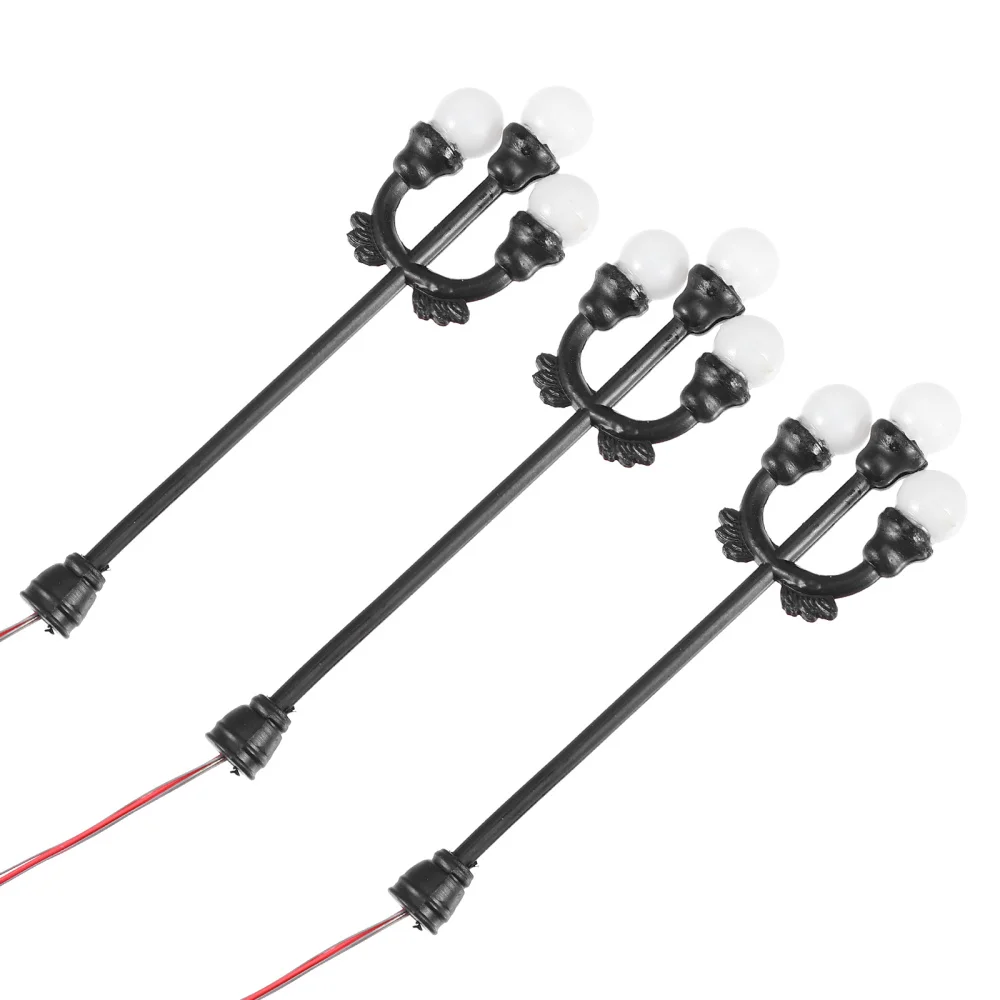 

3 Pcs Sand Table Model Lamps Landscape Street Lamp Model Lamp Park Lamp (1 Lamp)