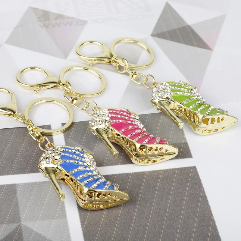 Креативный брелок в форме обуви на высоком каблуке женские сумки кольцо для