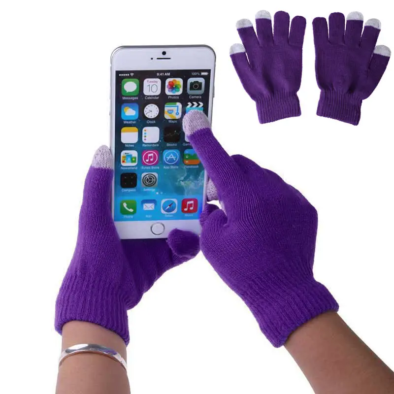 

1 Pair Unisex Winter Warm Capacitive Knit Gloves Hand Warmer For Touches Screen Smart Phone JL