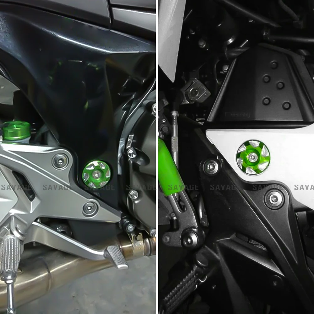 Frame Hole Cap For KAWASAKI Z800 2013-2016/ Z750 2007-2009 Motorcycle Accessories Carved Decorative Cover Plug CNC Aluminum | Автомобили и