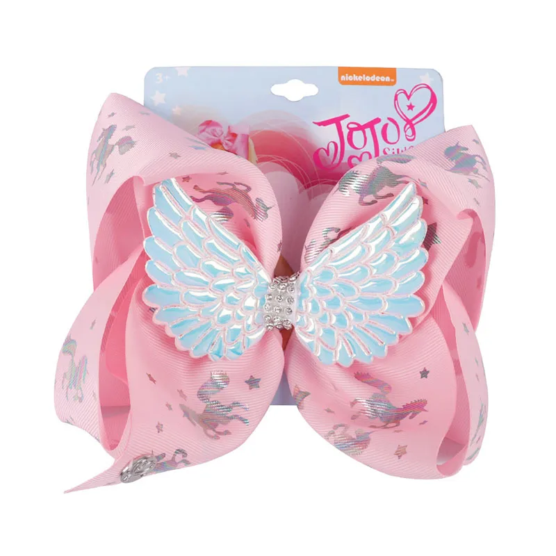 

Girls Unicorn Ribbon Bow Hairpins Clips Rainbow Color 8 Inch For Kids Children Accessories Gift