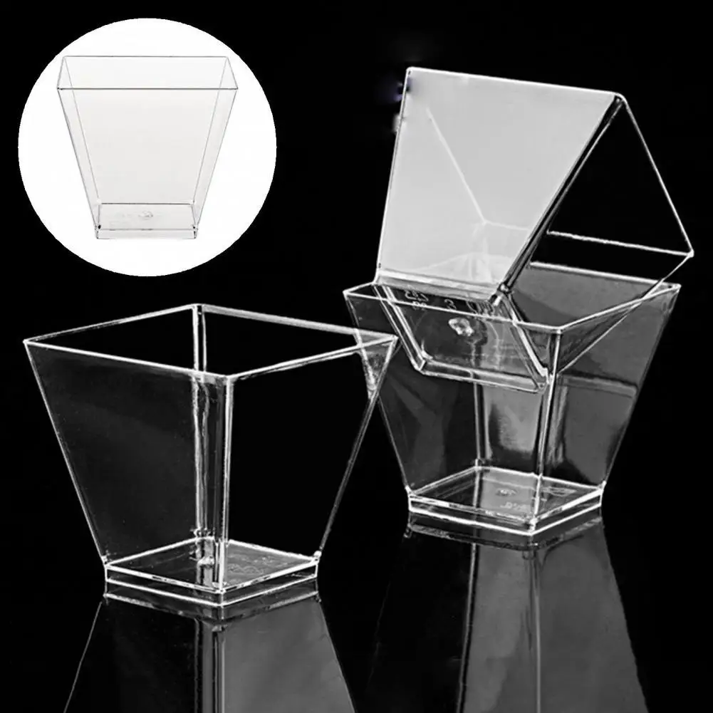 

Food Container Tableware Transparent Dessert Mousse Cups for Household
