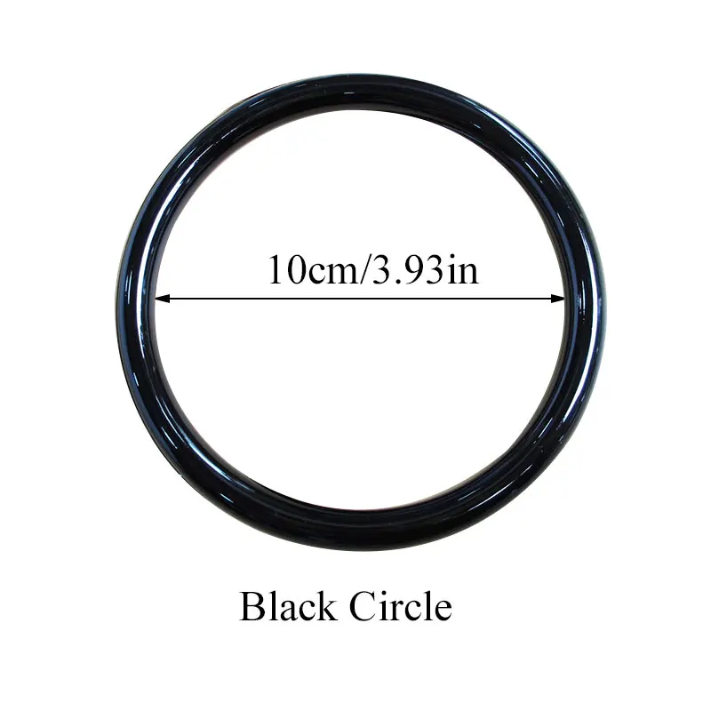 Black circle Пластиковые модные аксессуары для сумок креативные ручки для сумки сухие o ручки для сумок экологически чистые ручки для сумок - Габаритные размеры: Black circle