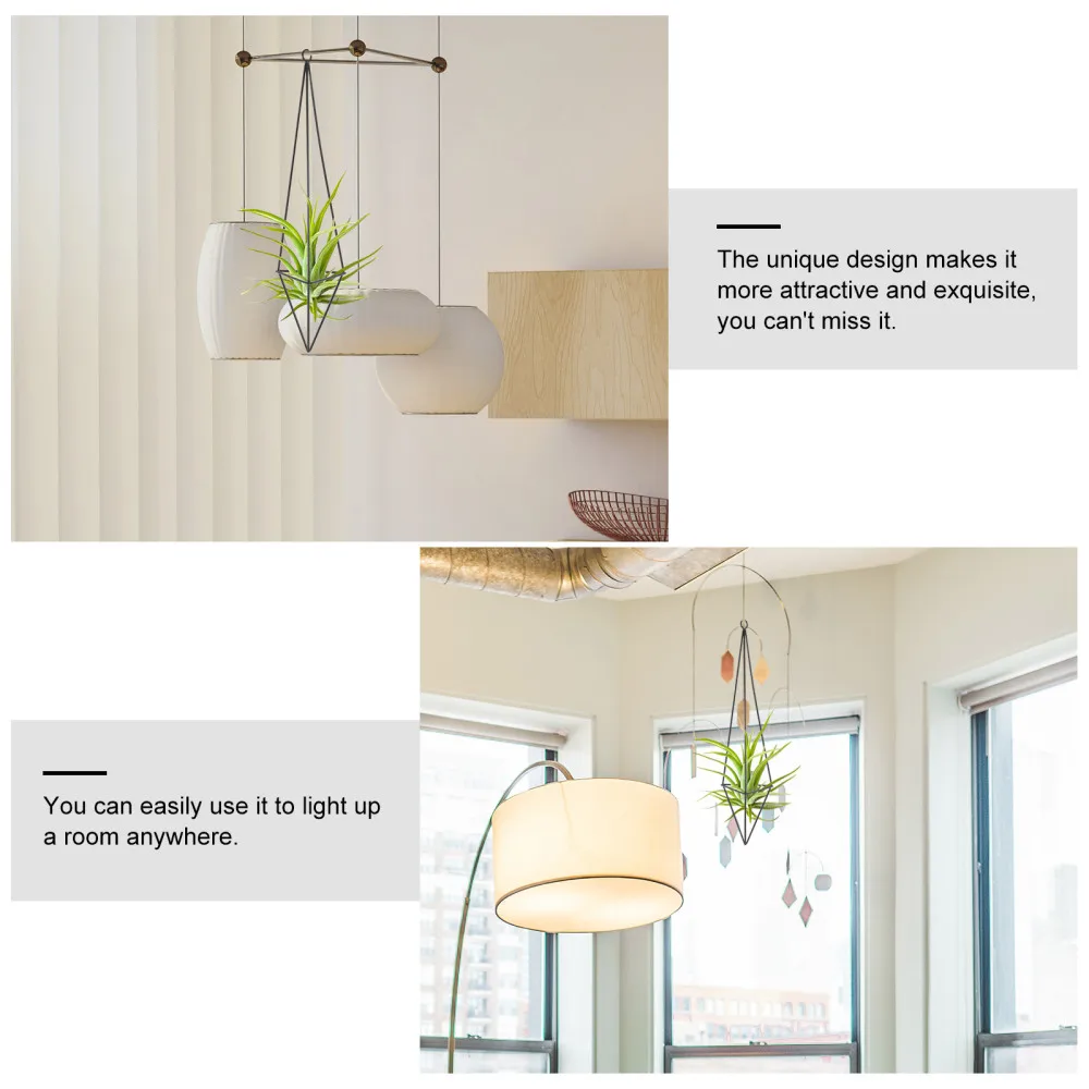 

1pc Delicate Hanging Flower Stand Home Hanging Planter Holder for Home(Black)