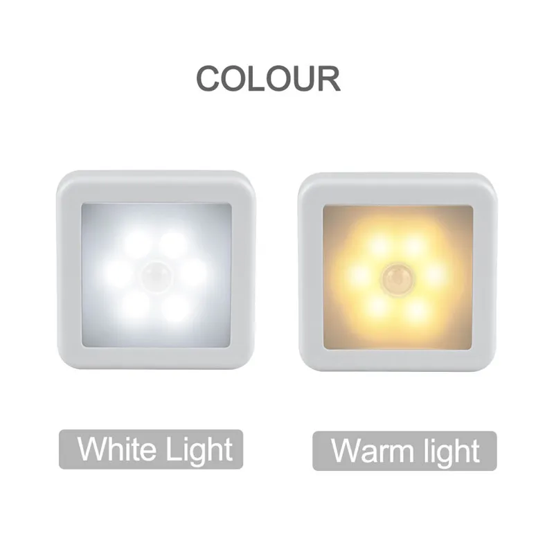 Ночной светильник s ВКЛ./ВЫКЛ. светодиодный ночник с батарейным питанием умный