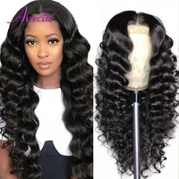 30 inch malaysian loose deep wave wig 13x4 lace front human hair wigs for black women 180 density remy water wave lace front wig